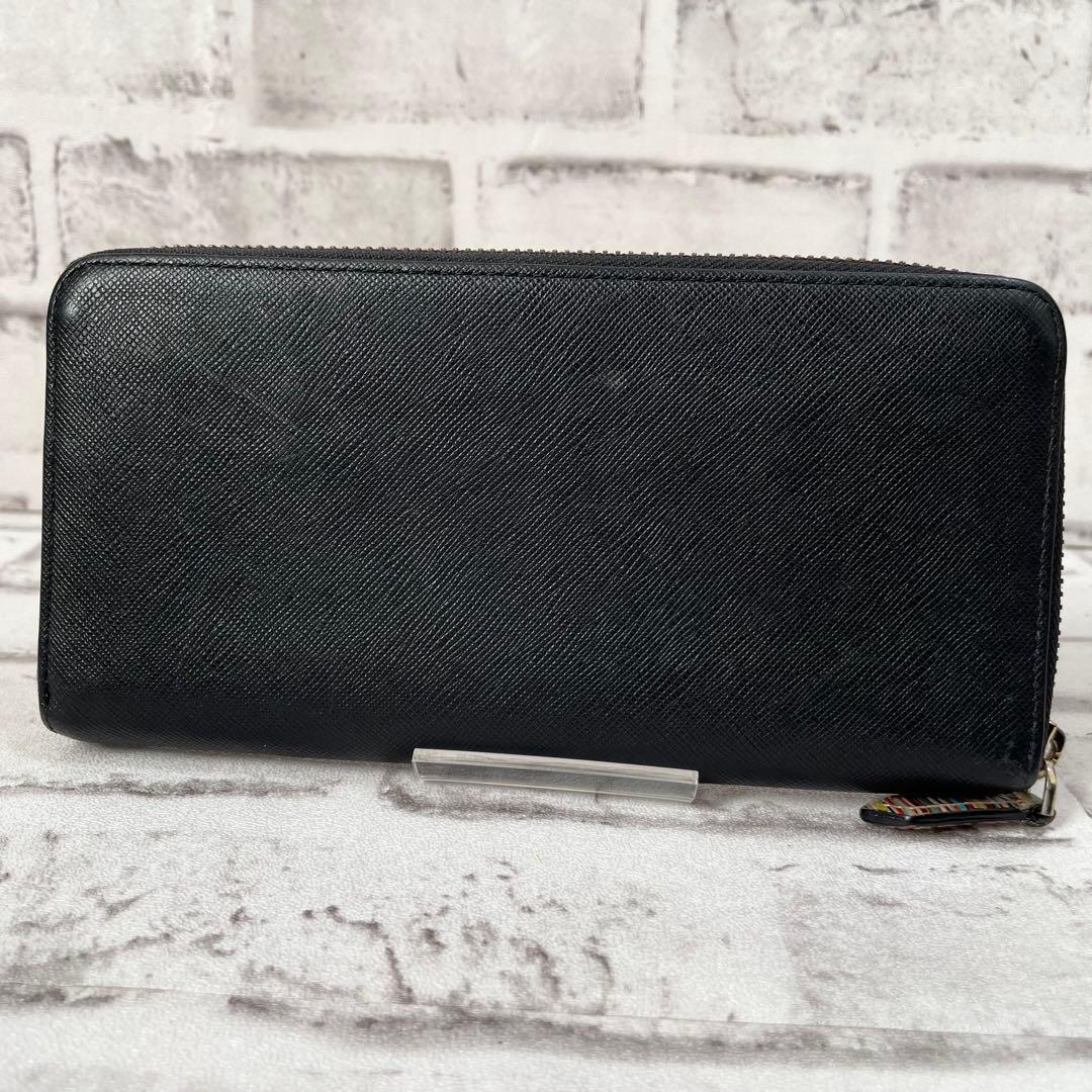 極美品✨ポールスミス　長財布　ジップストローグレイン2　ラウンドファスナー　黒