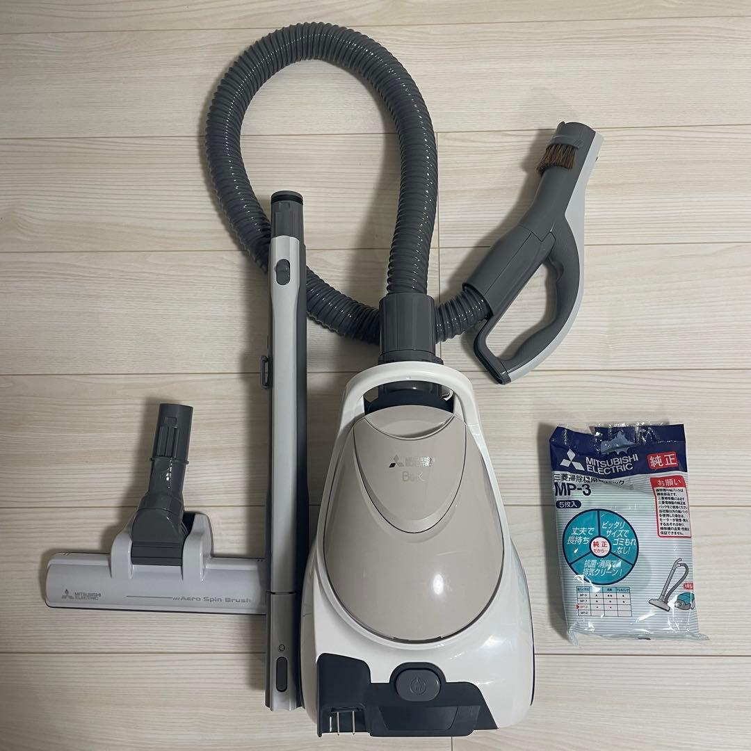 三菱掃除機TC-FJ2X-C 2023年製 紙パック式掃除機 本体+紙パック3枚