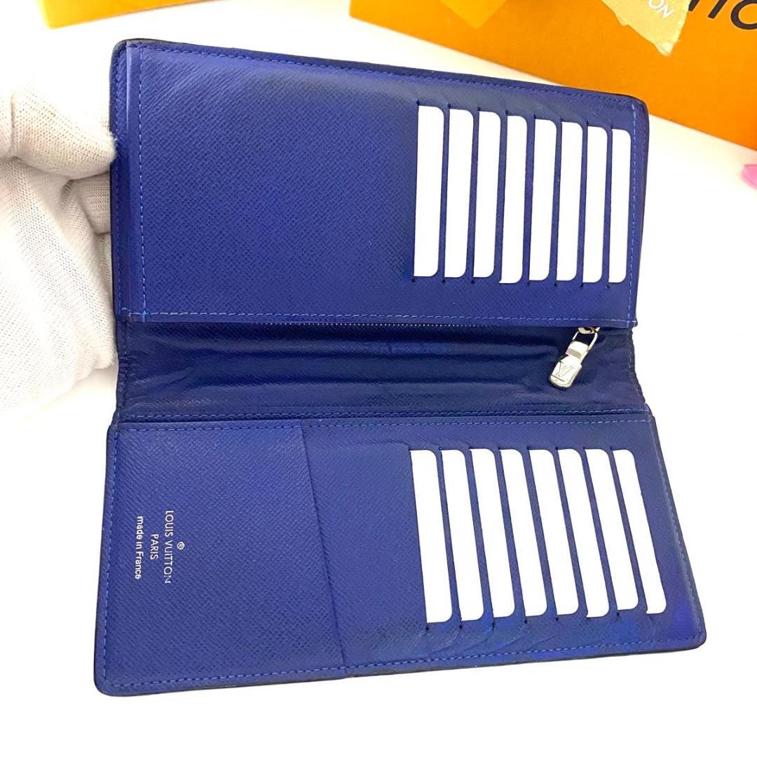 ルイ ヴィトン◎ポルトフォイユ ブラザ モノグラム ダイガラマ 青 ブルー 財布