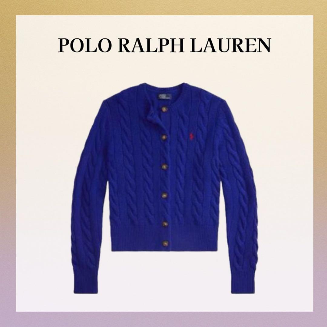新品 ラルフローレン ケーブル編み カーディガン ウール×カシミヤ