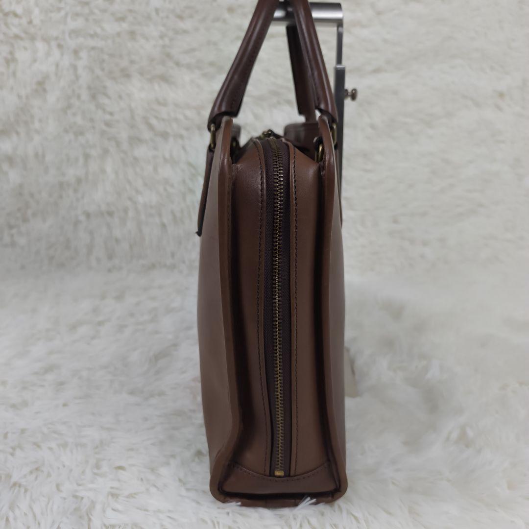✨美品✨ タケオキクチ ブリーフケース オールレザー 2way 1層 茶色