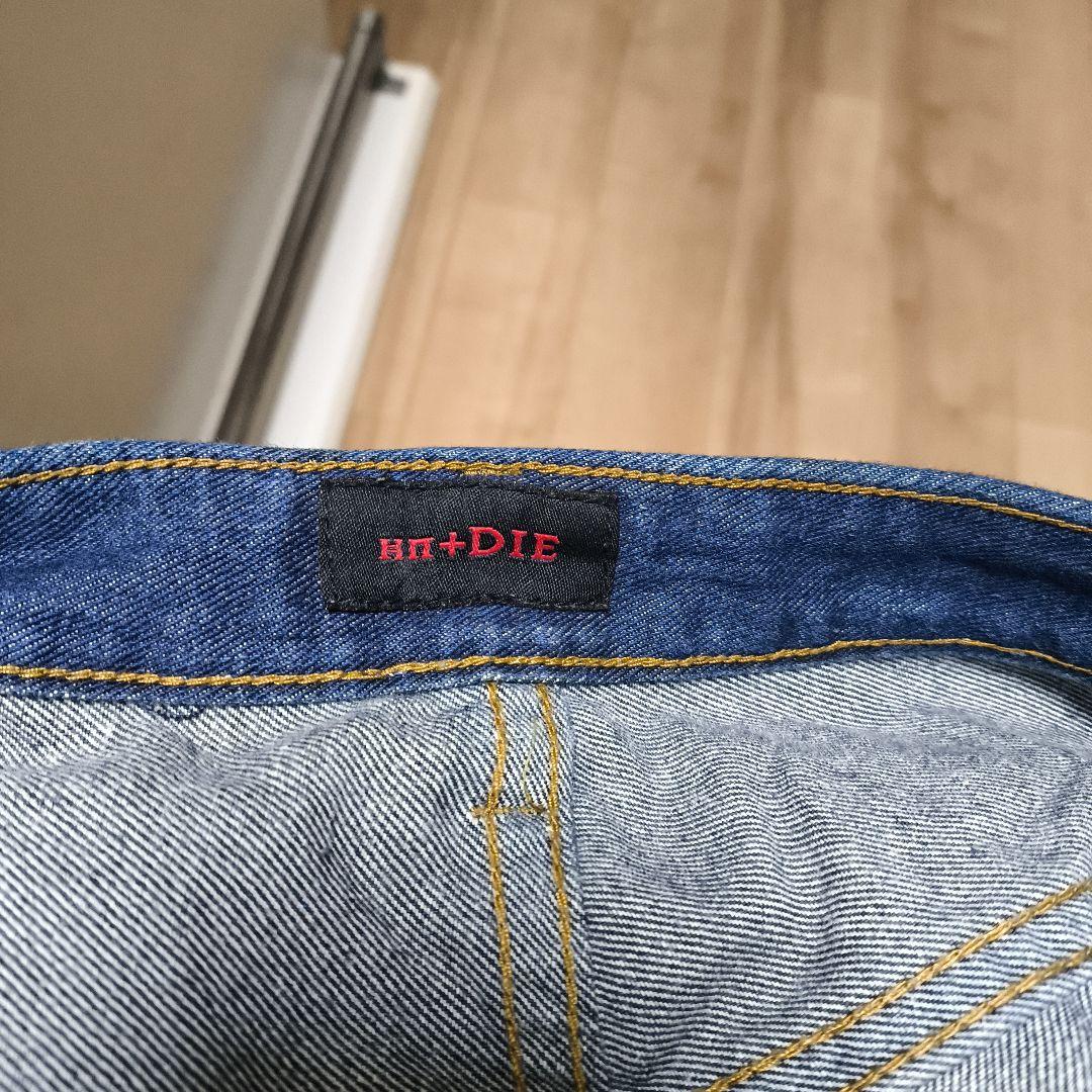 【希少】h.naoto HN+DIE ダメージ加工 フレアデニム Y2K パンク