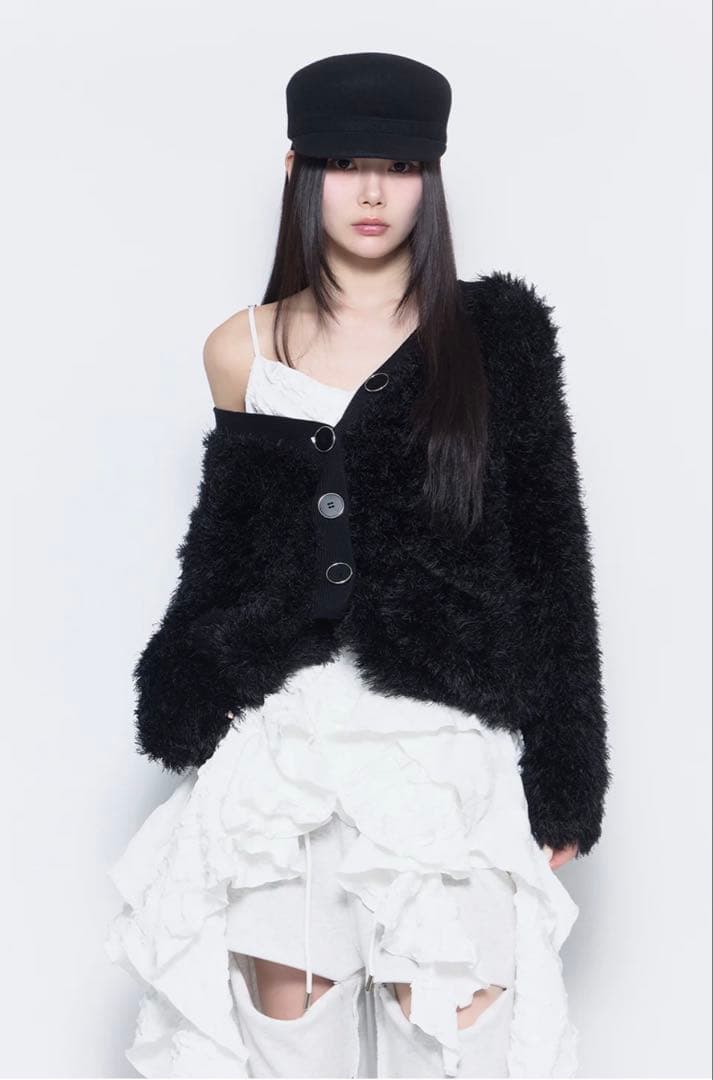 トップス MELT THE LADY basic shaggy cardigan