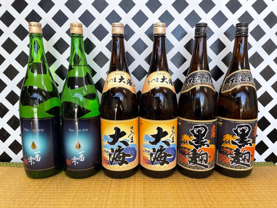 大海酒造セット 一番雫 大海 大海黒麹 1800ml 6本組 本格焼酎 芋焼酎