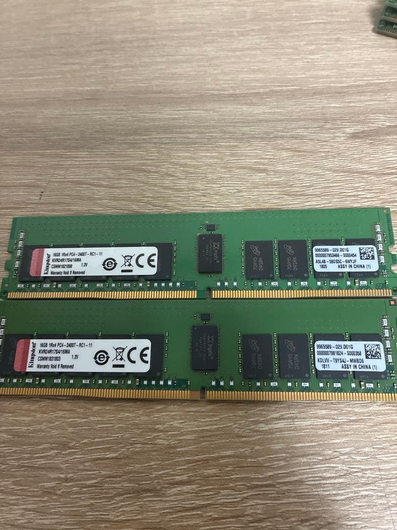 Kingston PC4-2400T DDR4 16GB × 2（合計32GB）
