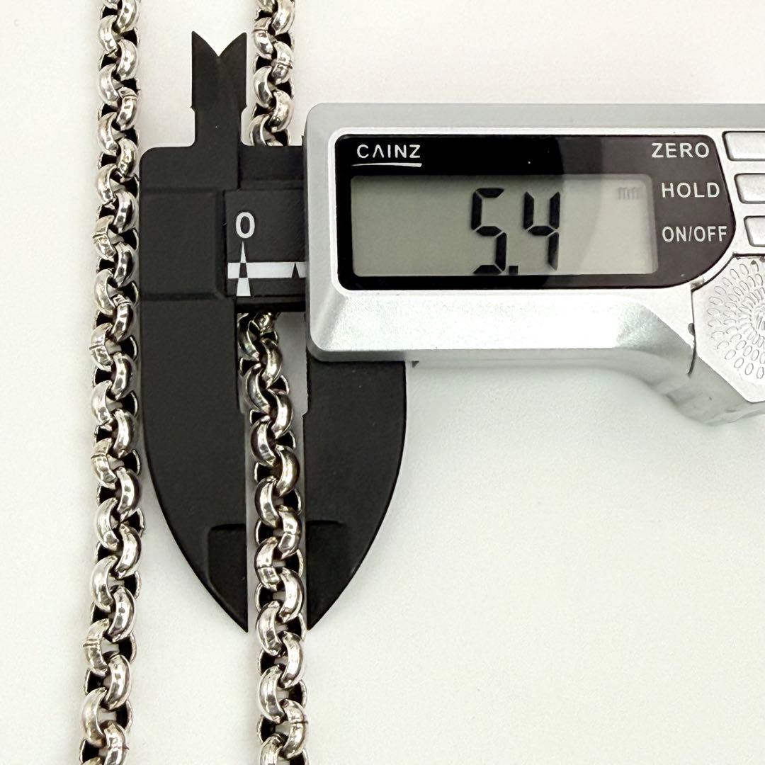 ●【美品】SILVER925 SAAD 甲丸チェーン 5.4mm幅 52cm