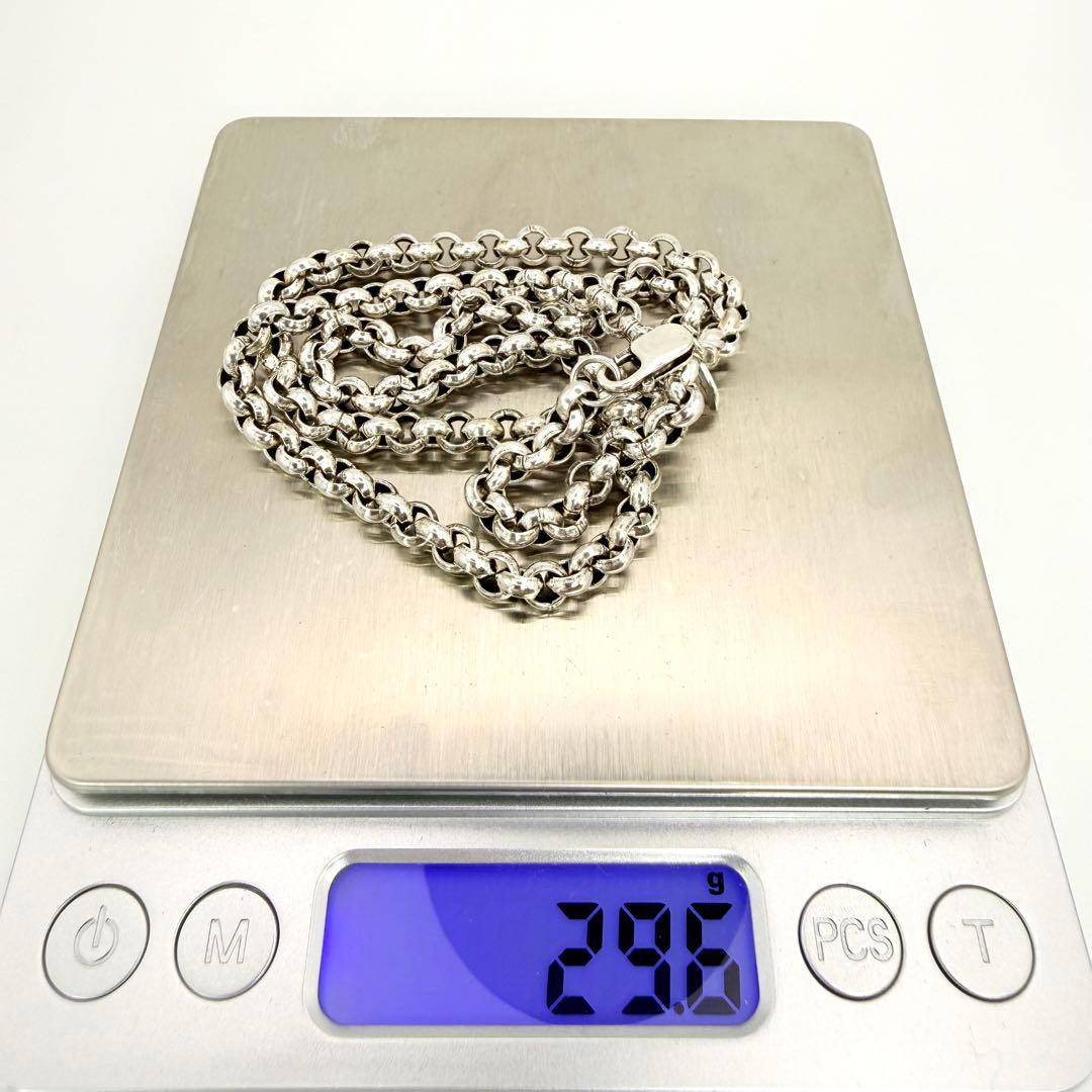 ●【美品】SILVER925 SAAD 甲丸チェーン 5.4mm幅 52cm