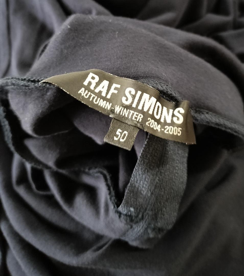 ラフシモンズ04AW/R刺繍ハーフジップジャージーカットソー希少サイズ50/伸縮