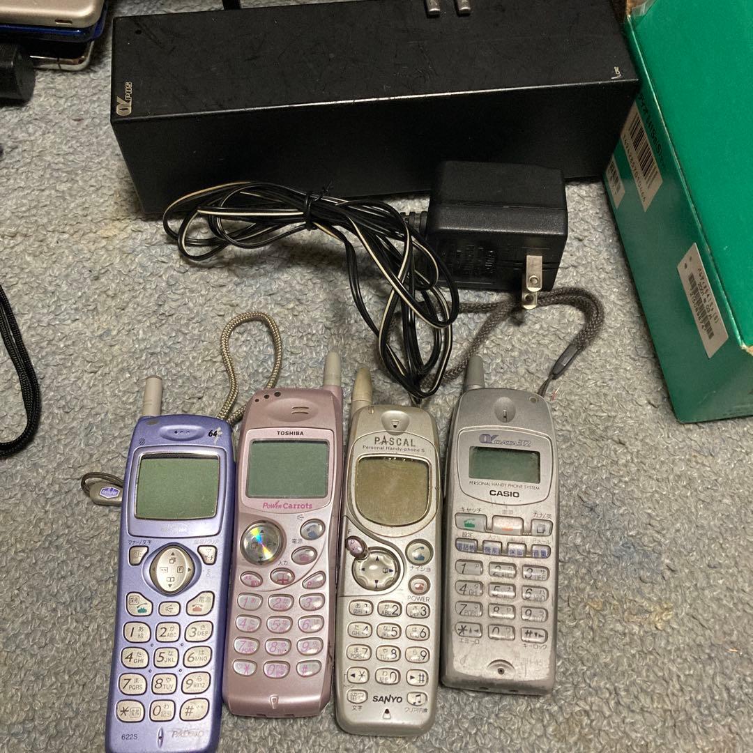 いろんなPHS ジャンク品、新品DoCoMo D501i 6代セット