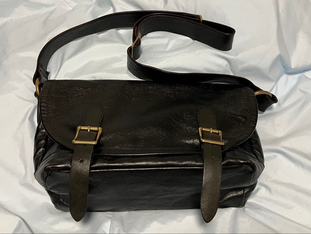 【INCEPTION インセプション】メッセンジャーバッグ 黒（茶芯）