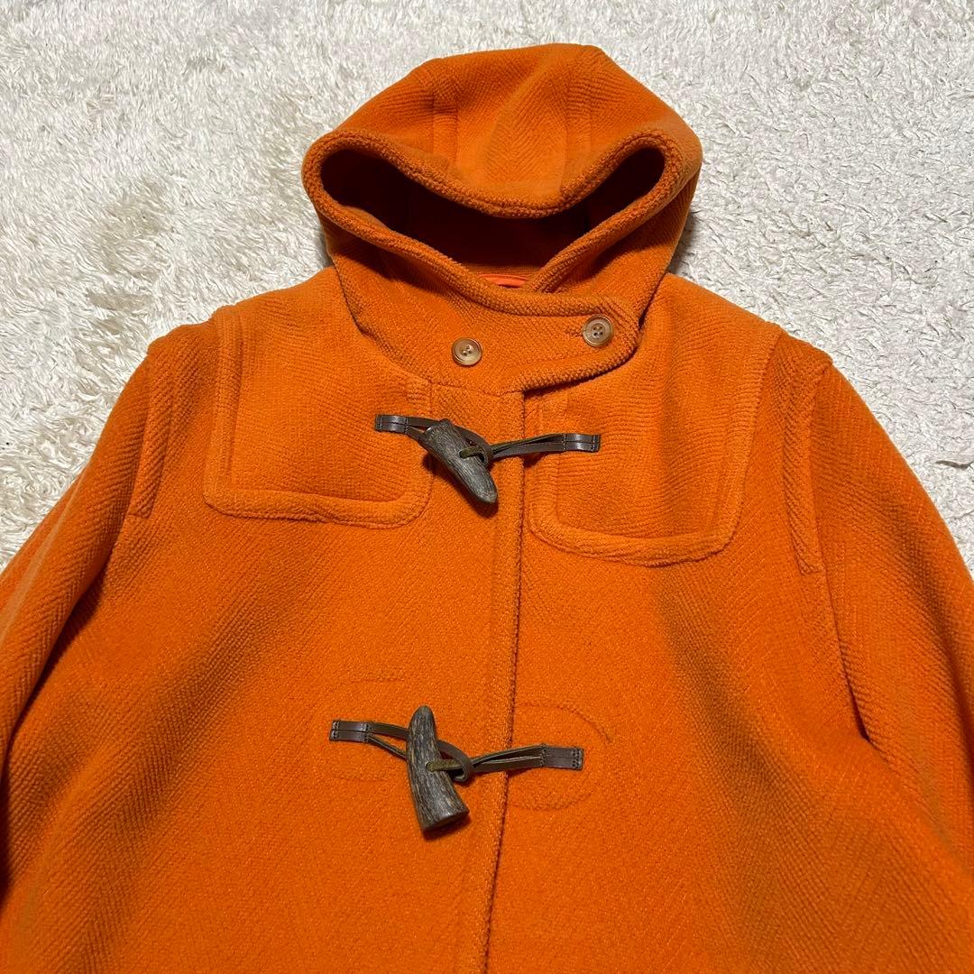 オールドイングランド ダッフルコート ヘリンボーン オレンジ L相当