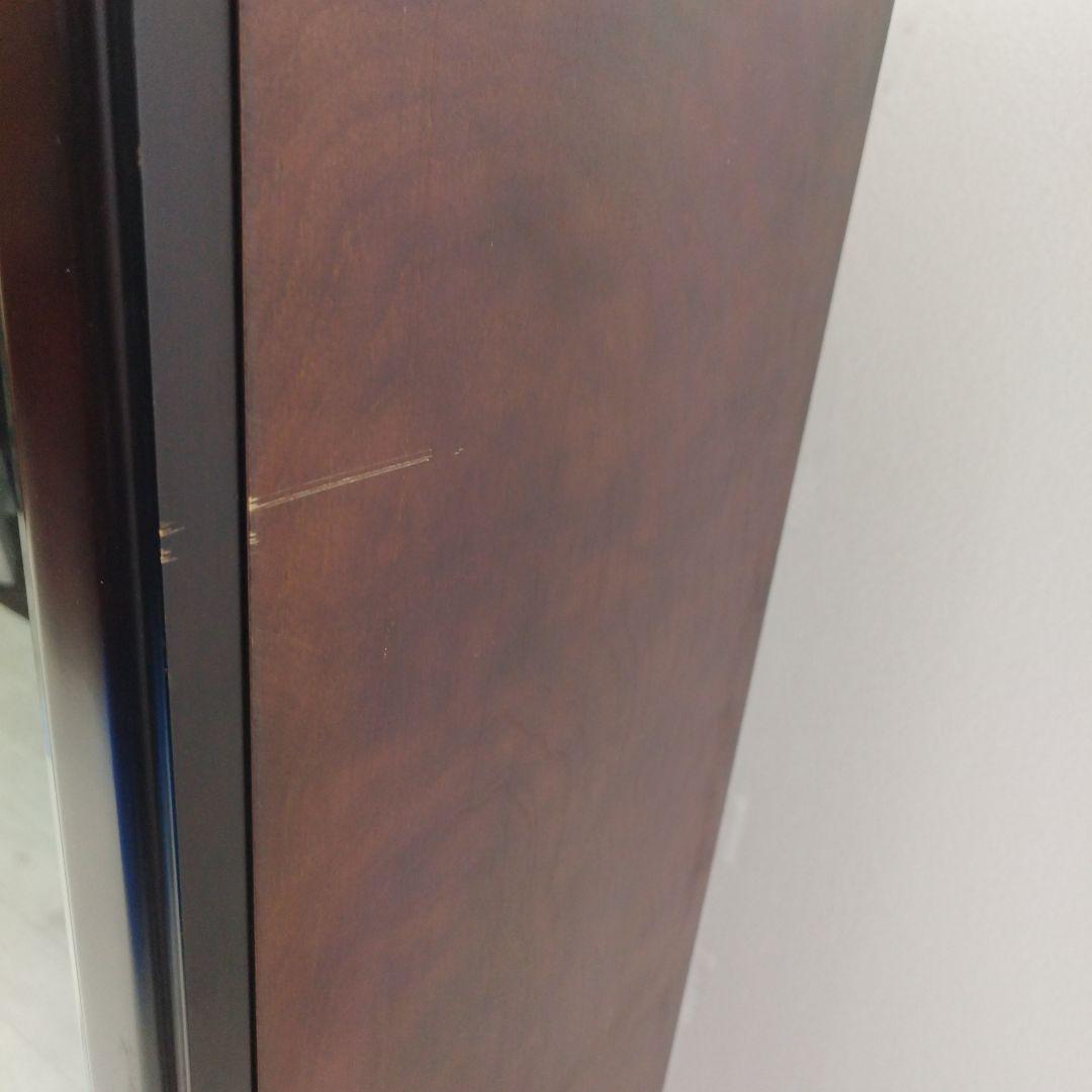 ダークブラウン本棚 ガラス扉付き 5段 書棚 飾棚