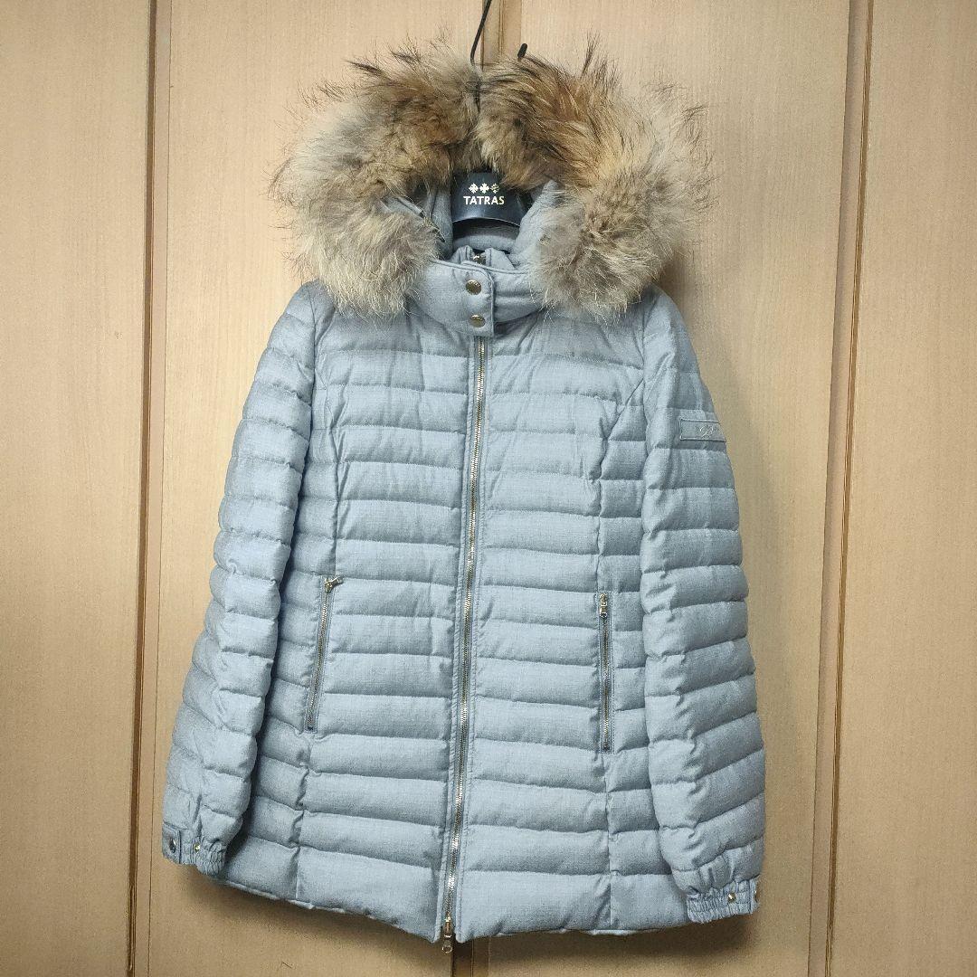 極美品✨タトラス PRIMULA　Rライン ウールシルク ダウンジャケットグレー