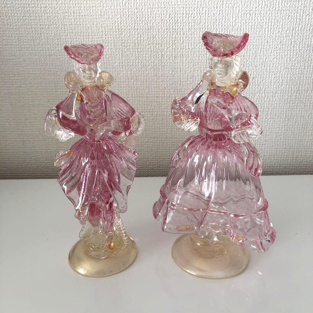 ベネチアンガラス人形　ペア