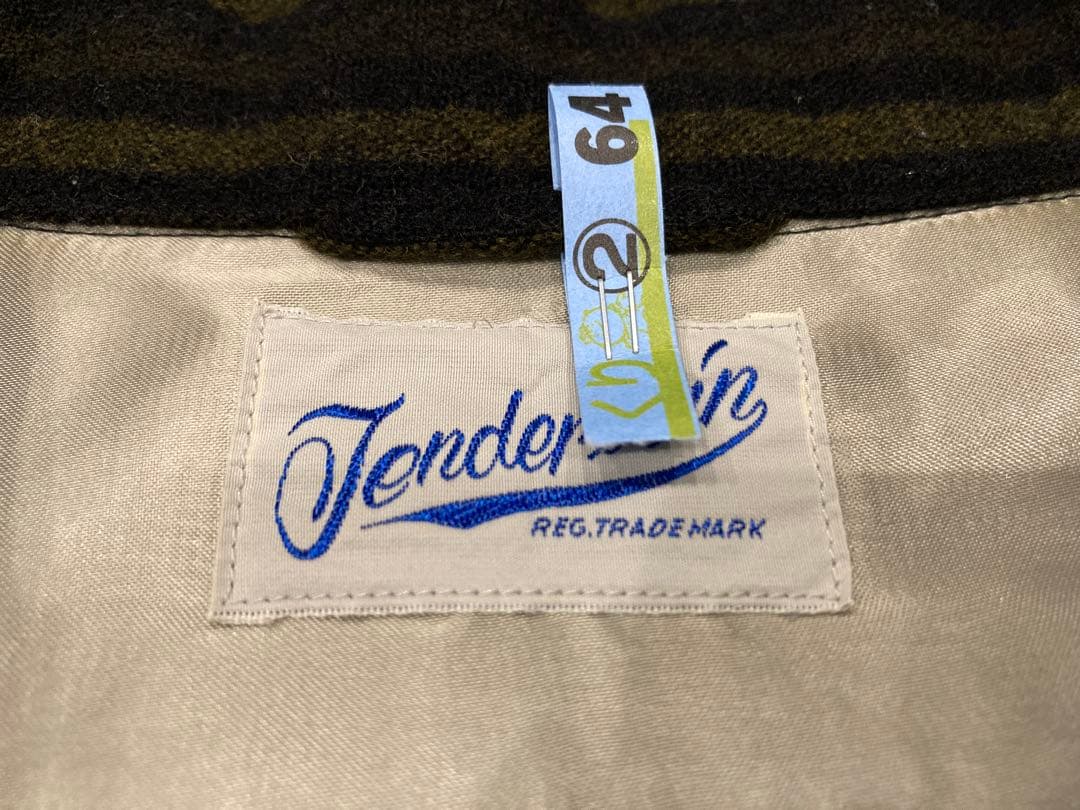 【noberu】オーブンカラー ウールシャツ　ストライプ　長袖シャツ