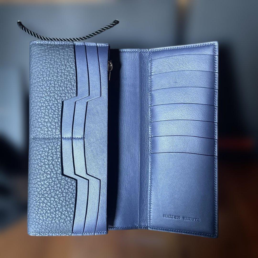 【新品 正規品】メゾンタクヤ 2つ折り長財布 TT2 ネイビー