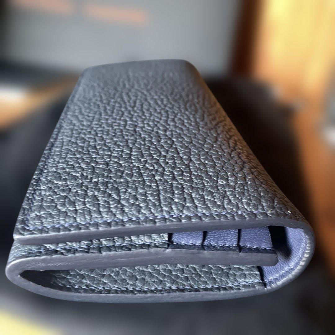 【新品 正規品】メゾンタクヤ 2つ折り長財布 TT2 ネイビー