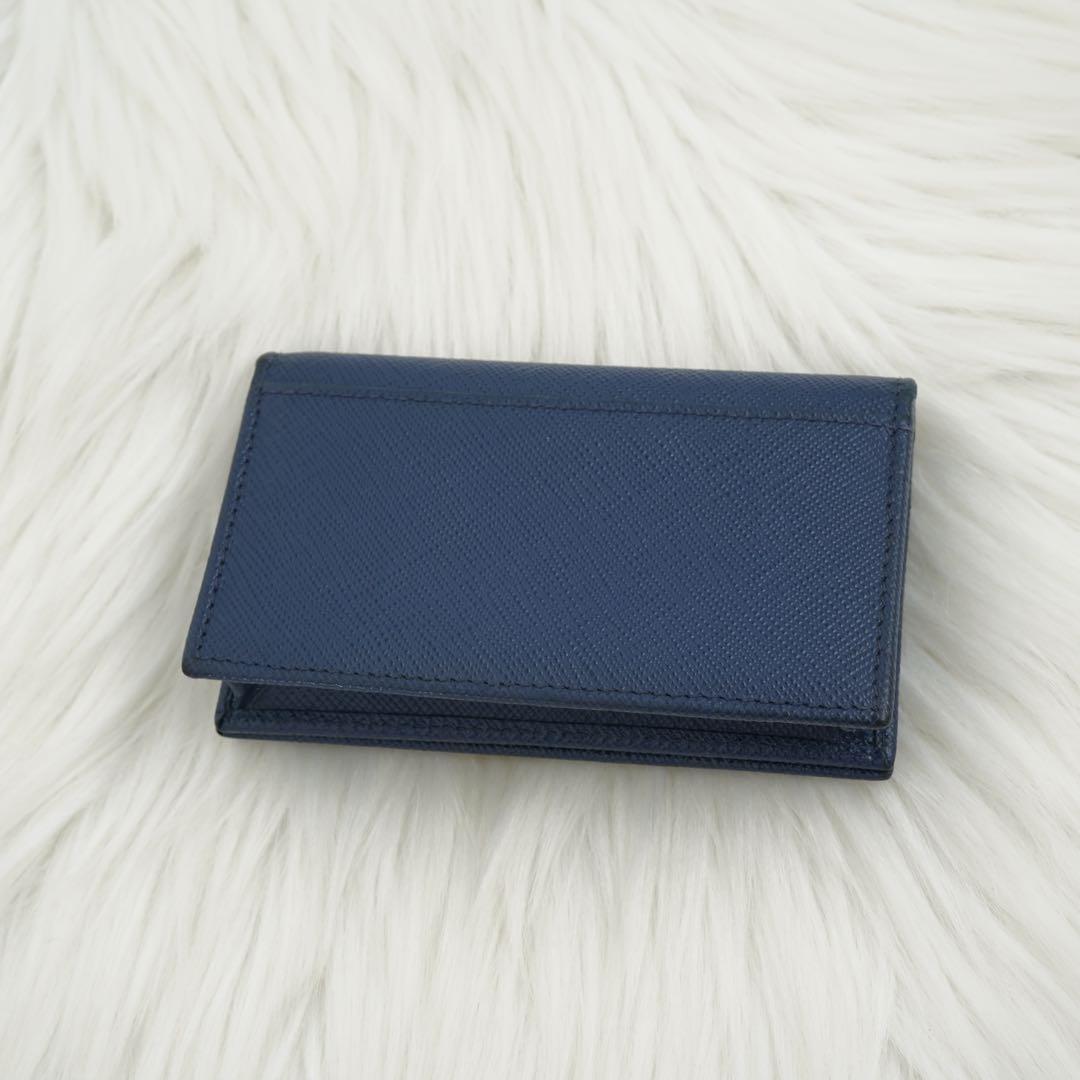 極美品　箱・カード付き　PRADA プラダ　名刺入れ　サフィアーノ　リボン