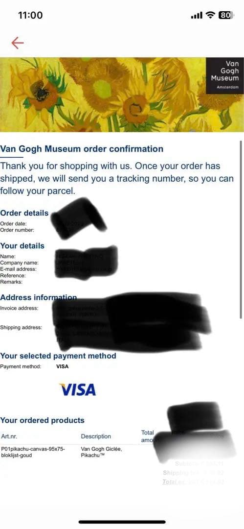 【高騰中】金枠 ゴッホ ピカチュウ キャンバスアート 95×75 XL 証明書