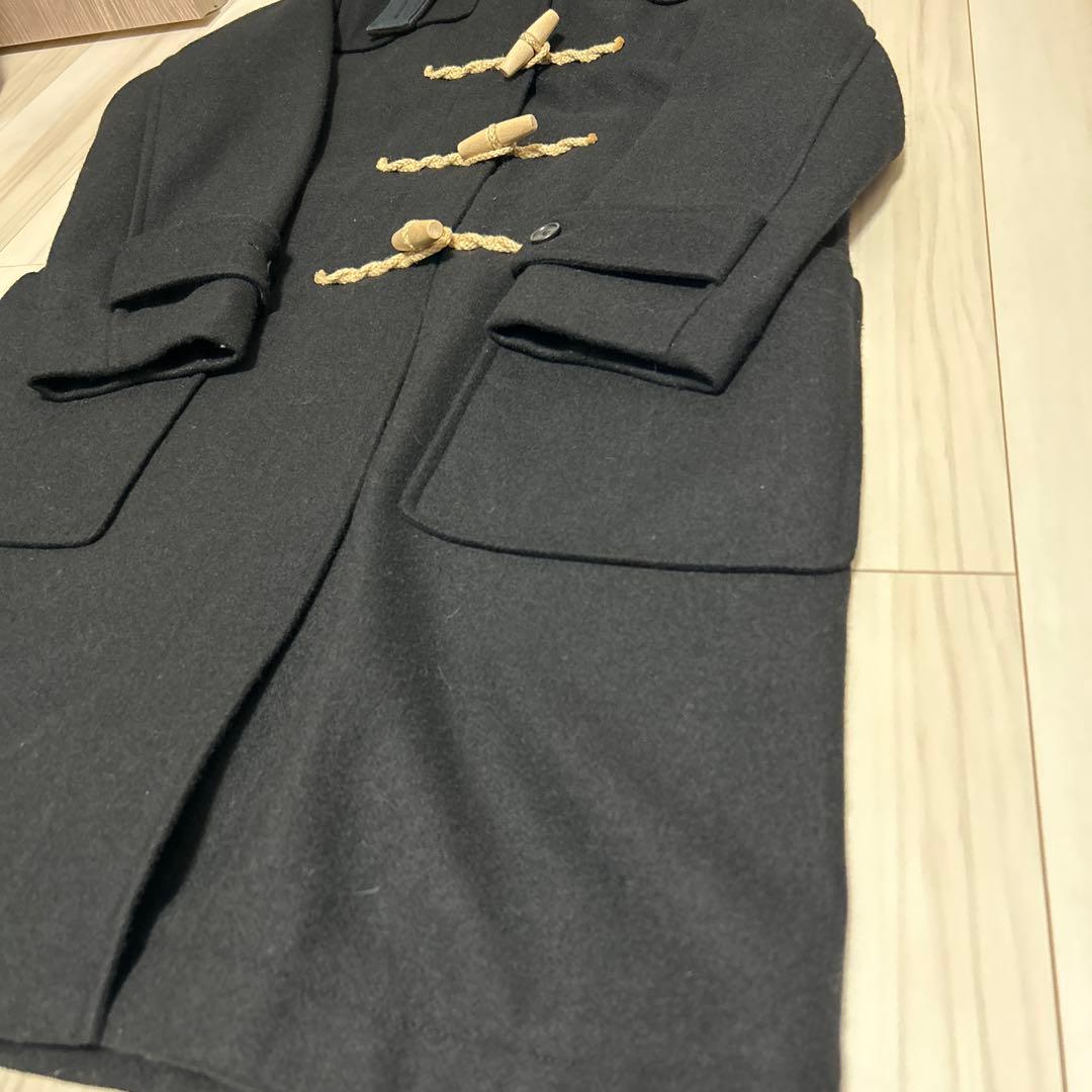 MHL. ブラック ダッフルコート　TOUGH WOOL MELTON