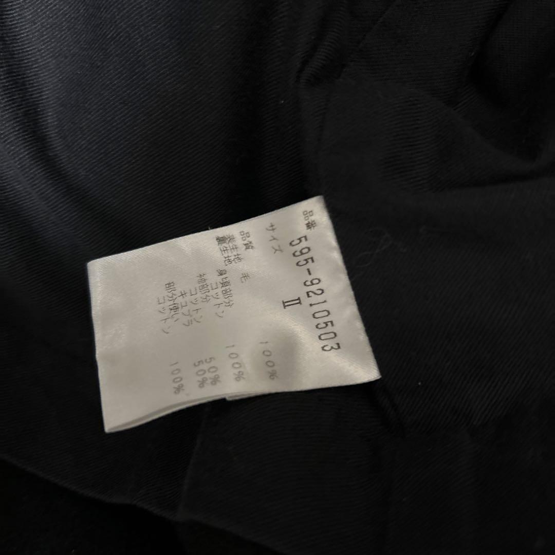 MHL. ブラック ダッフルコート　TOUGH WOOL MELTON