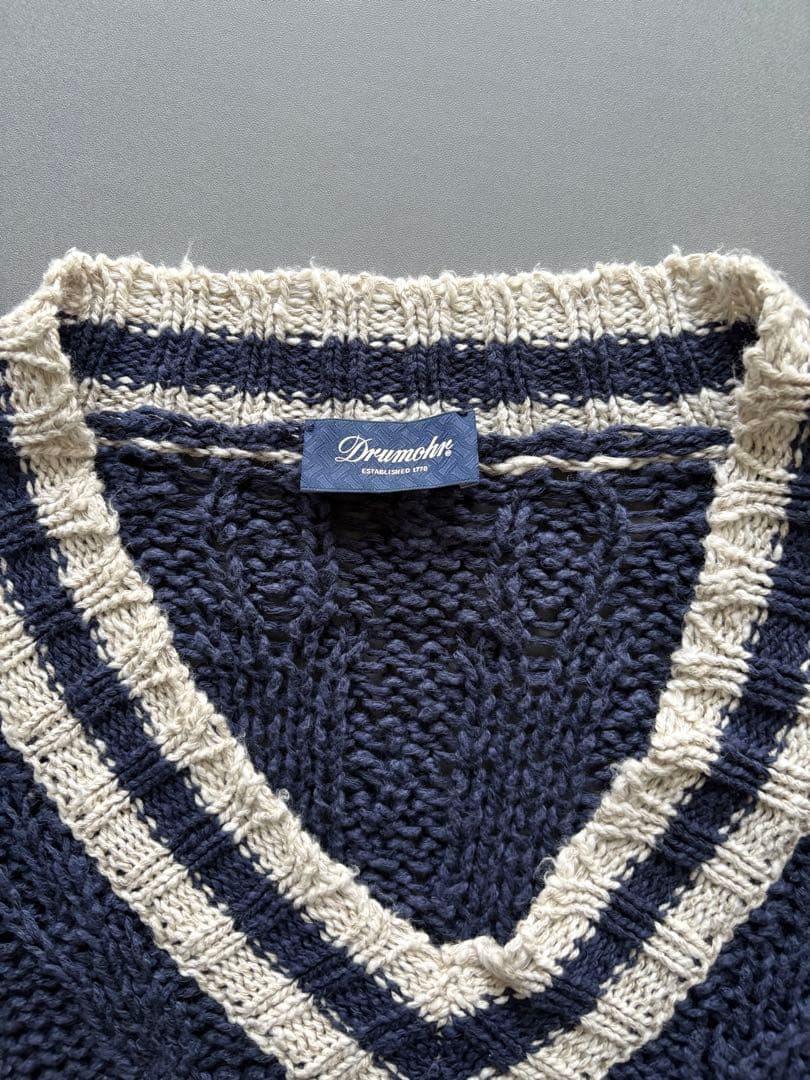 Drumohr / コットン リネン チルデンニット