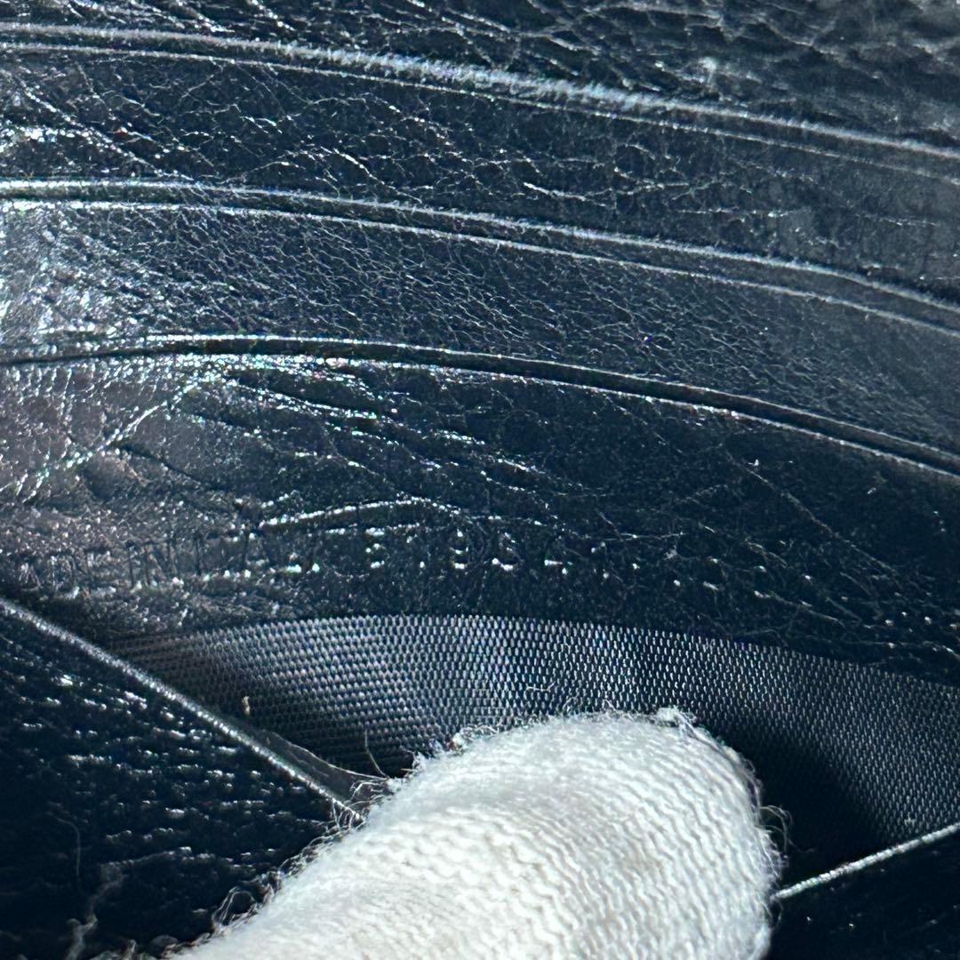 【美品✨エッセンシャル】バレンシアガ　ラウンドジップ　レザー　ブラック　男女兼用