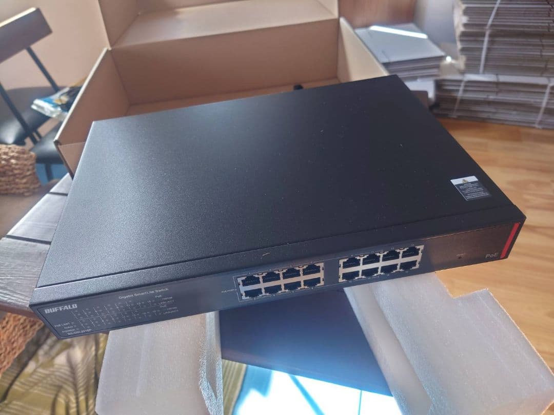 BUFFALO BS-GSL2016P スマートLiteスイッチ PoE 16P