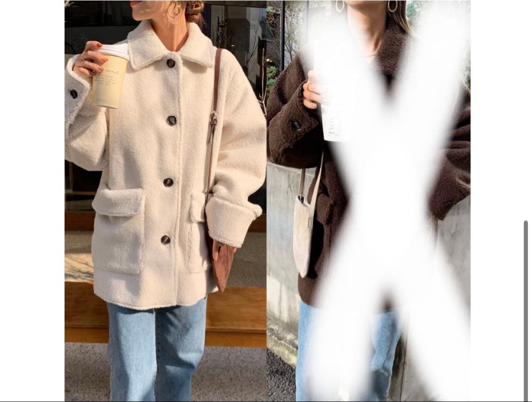 売りつくし大処分中❣️BLATE ボアニュアンスミドルコートアイボリー即購入⭕️