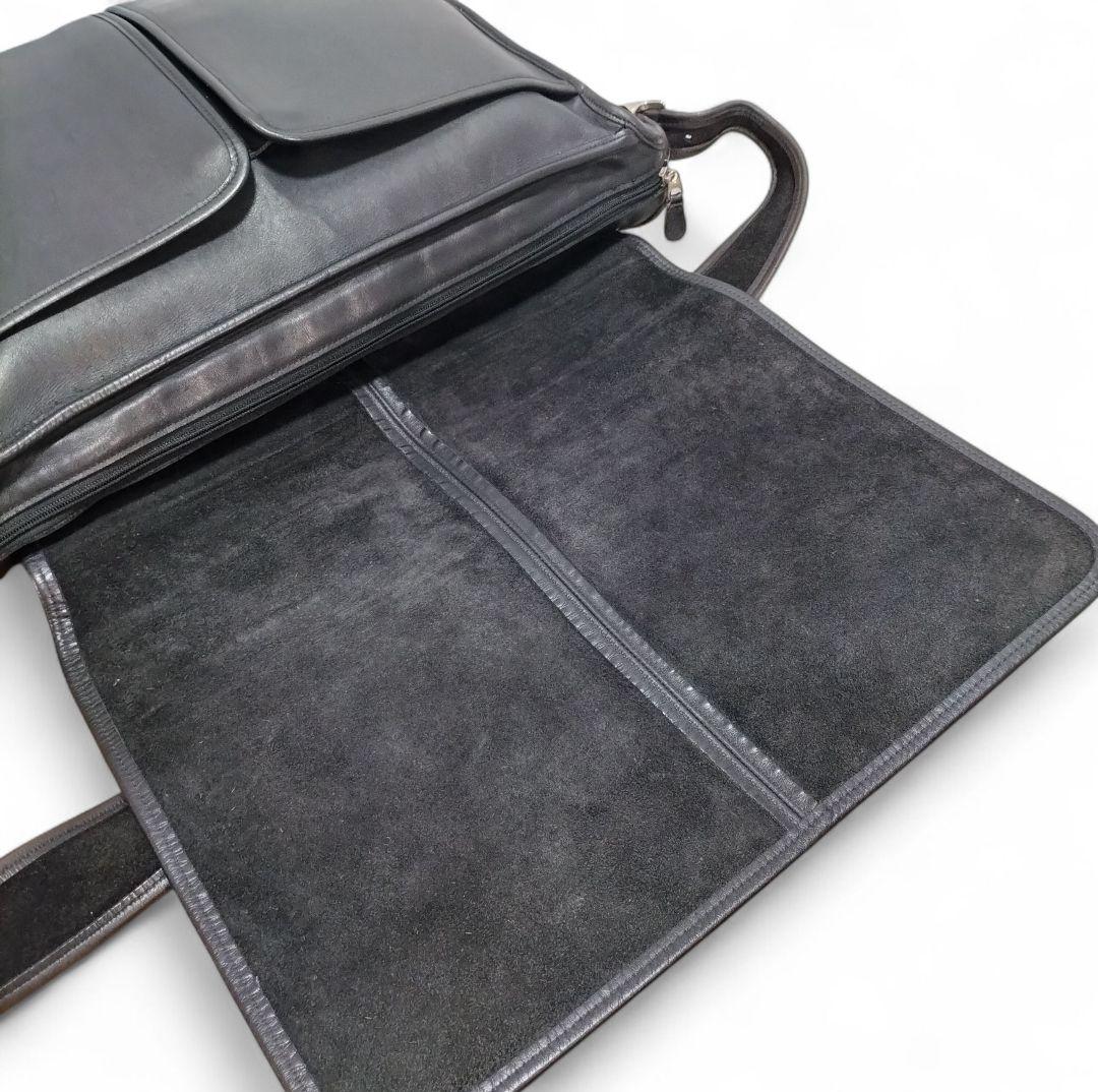 オールド コーチ 大容量 メッセンジャーバッグ 斜め掛け ショルダー 本革 黒