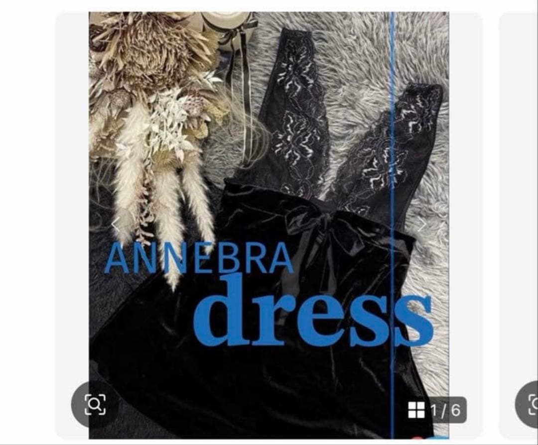 仮専用②【モデル掲載 ベロア×上品レース】annebra アンブラ