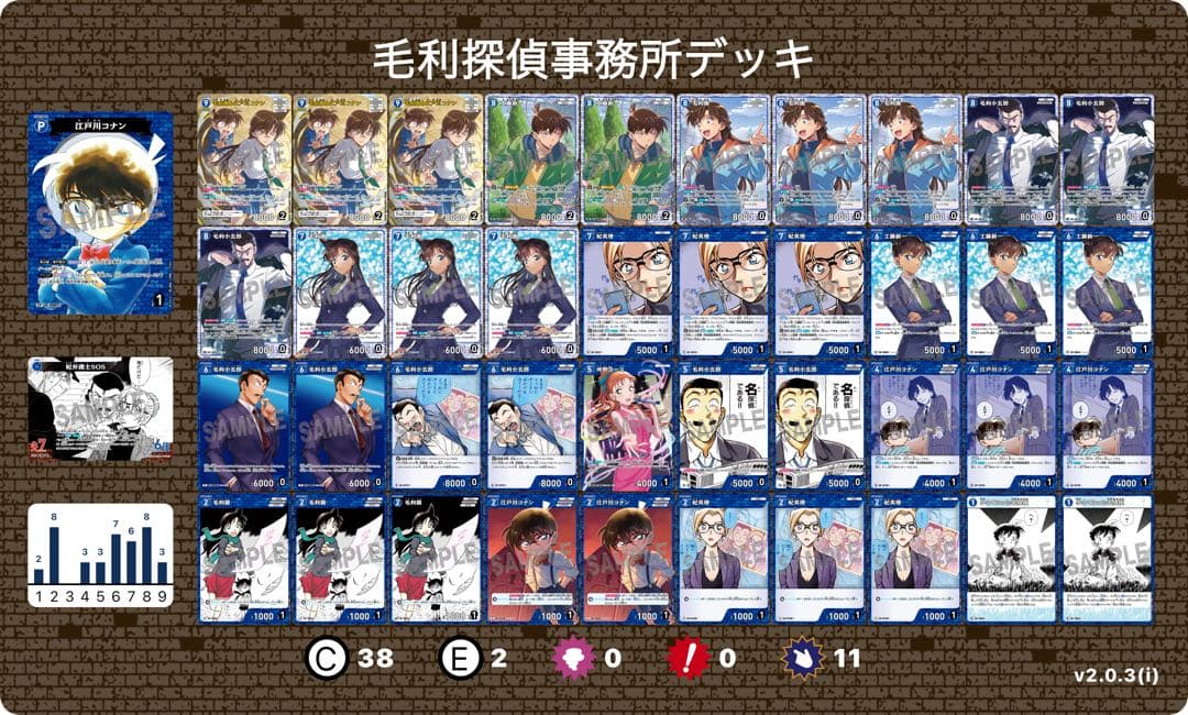 【即日発送】　青単　毛利探偵事務所デッキ