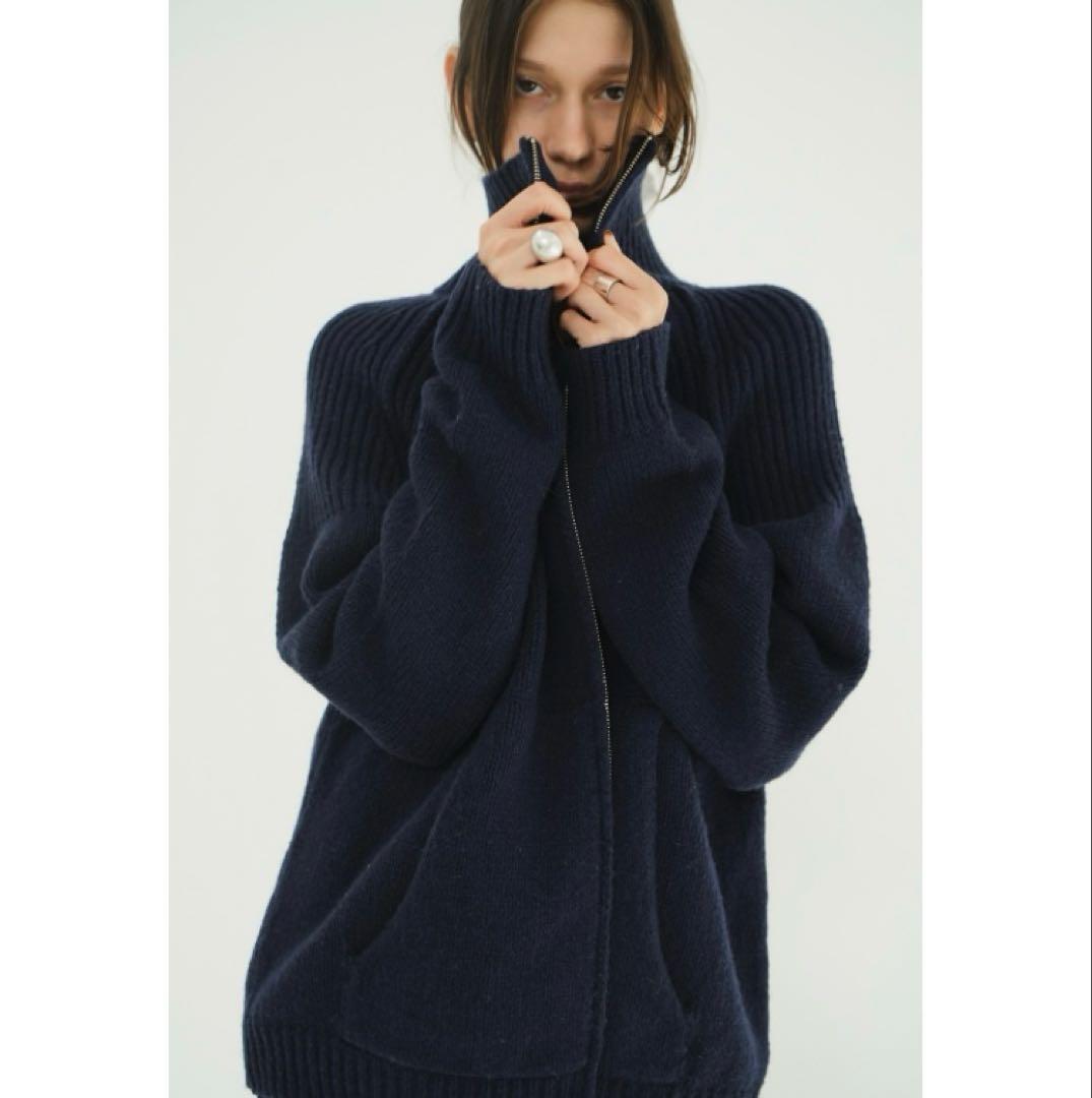 トップス CLANE POCKET ZIP KNIT TOPS