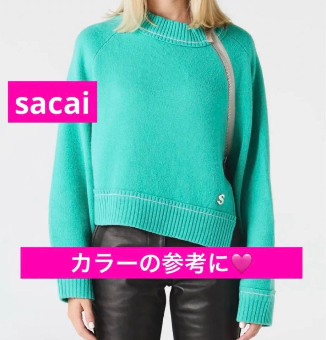 3500円お値下！13万★sacai サカイ★カシミアニット “S”ピンバッチ付