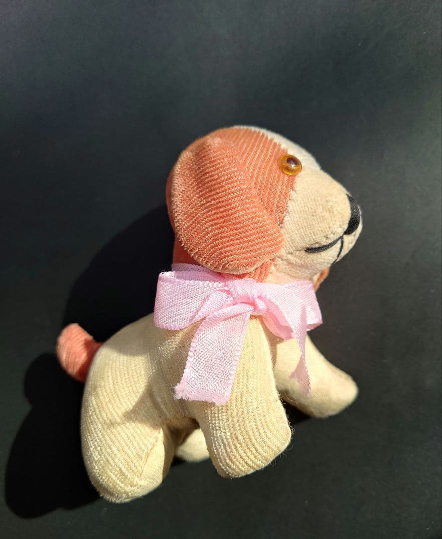 戦前 日本製　縞別珍（しまべっちん）の小犬　輸出用　アンティーク