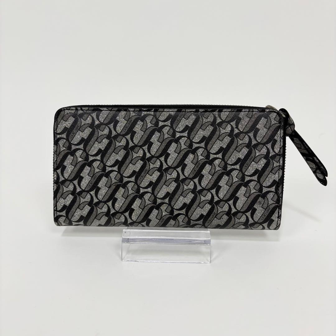 JIMMY CHOO ジミーチュウ グリッターレザー ラウンドファスナー 長財布