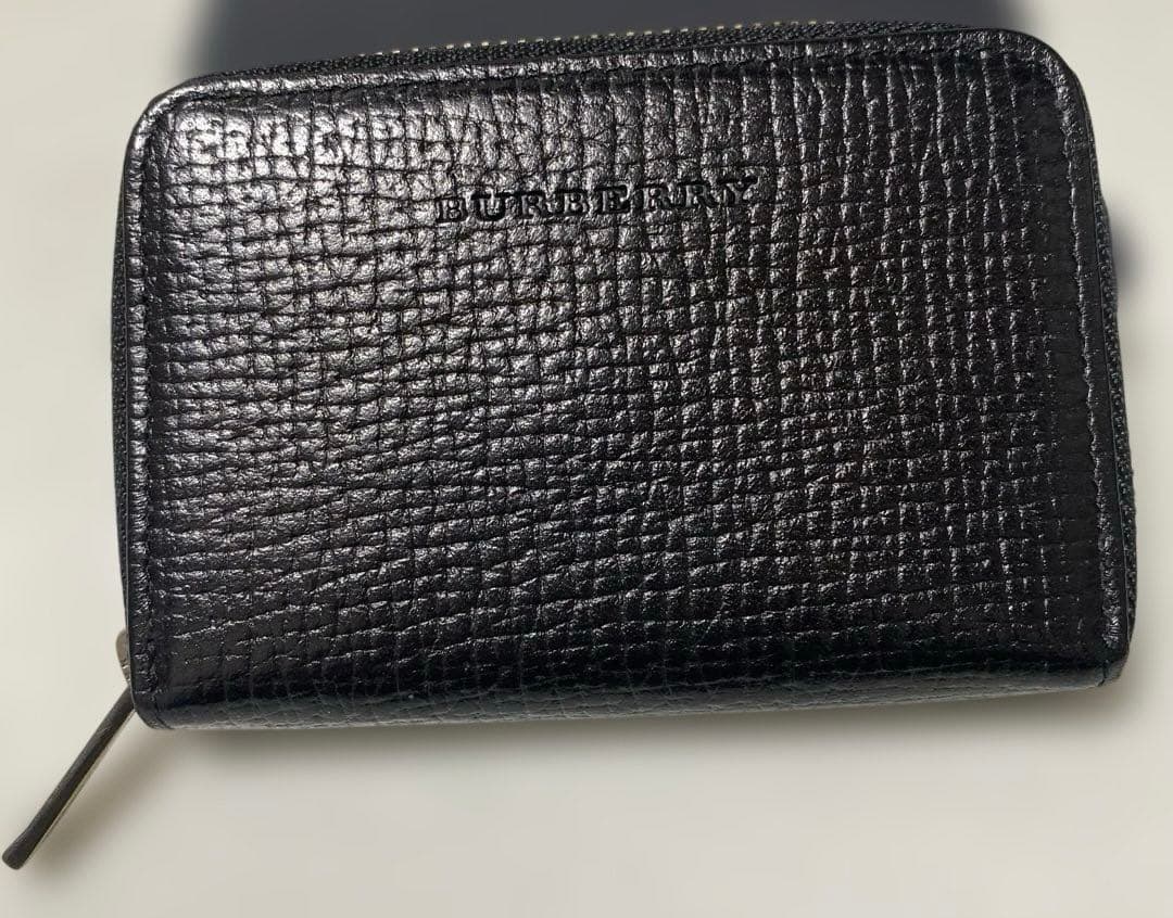 【週末お値下げ】バーバリー　ラウンドファスナー　ケース ブラック　メンズ