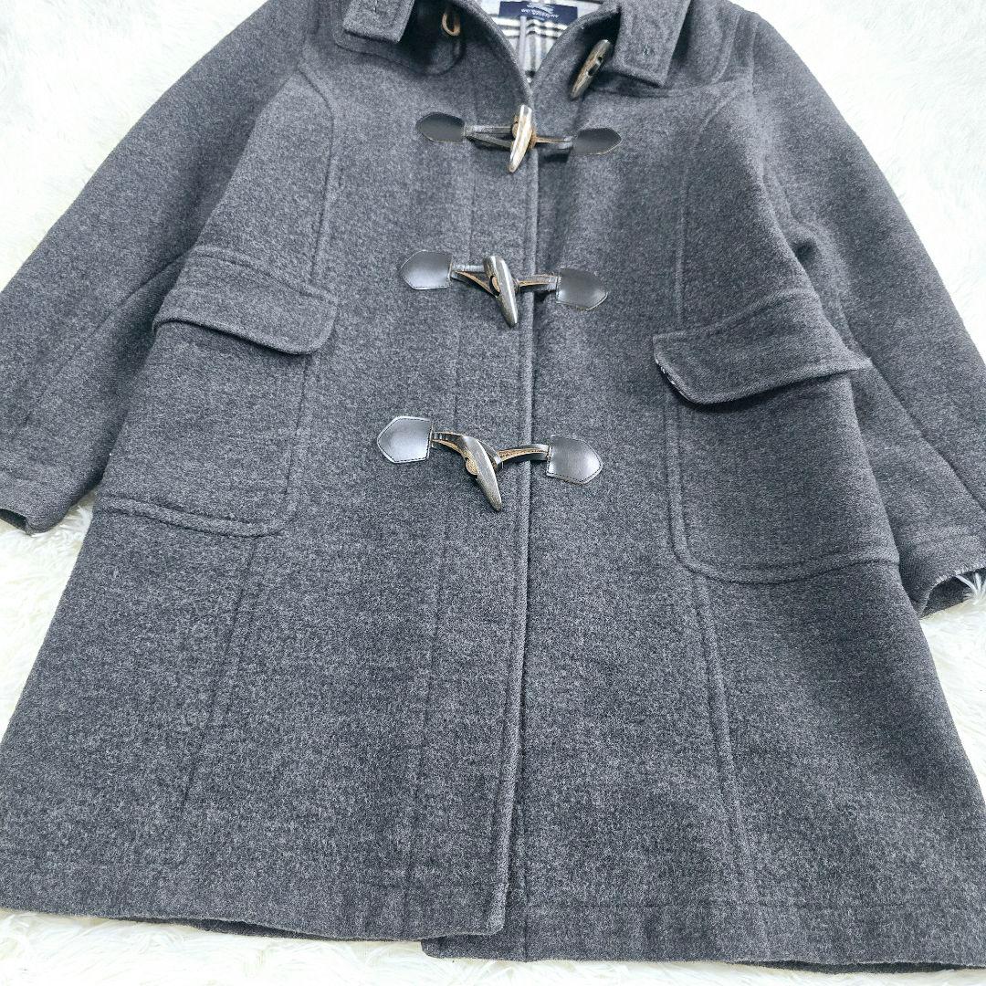 バーバリー ロンドン ノバチェック ダッフルコート グレー