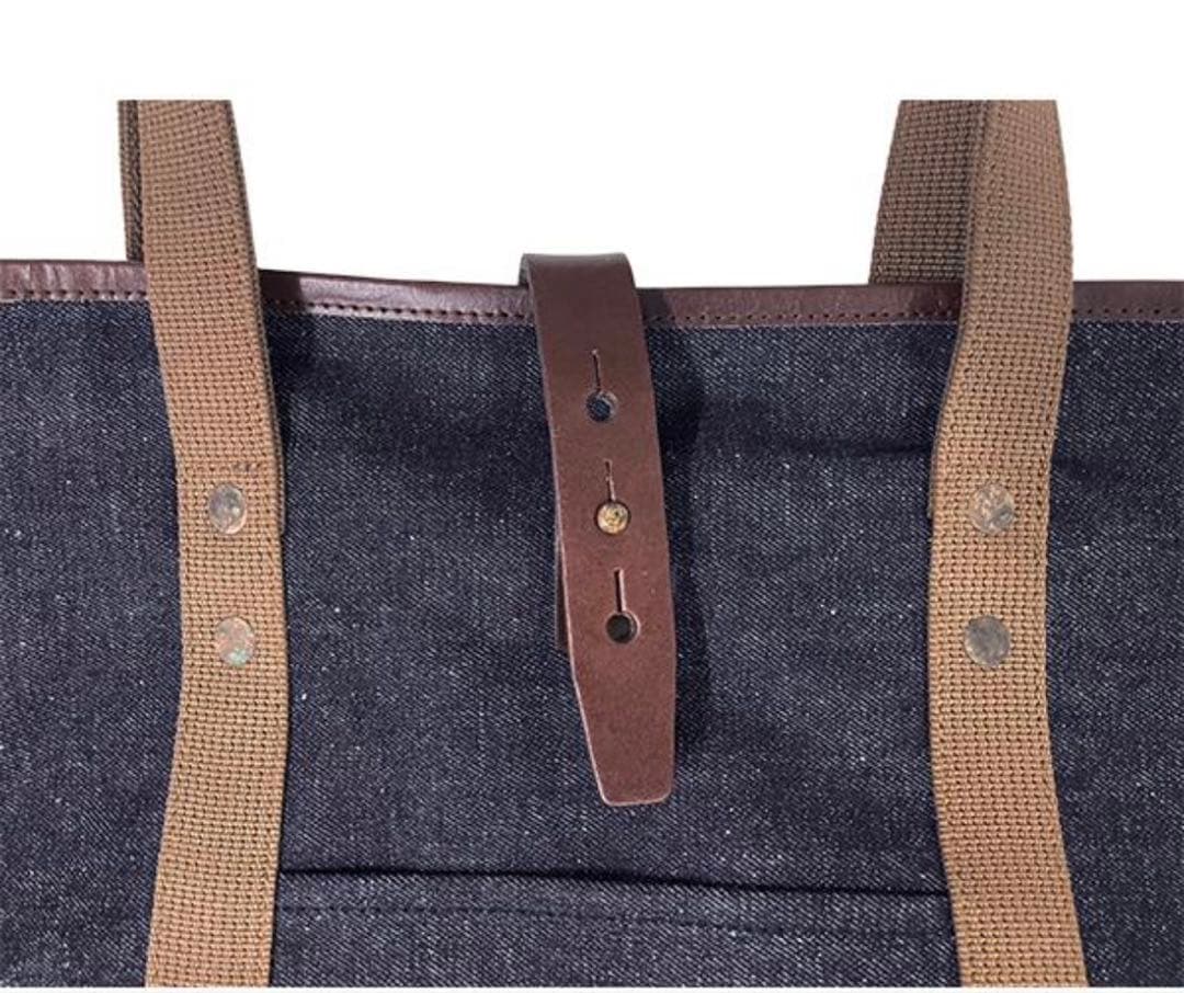 新品 ウエアハウス Lot 5212 デニム トートバッグ ダック レザー 生地