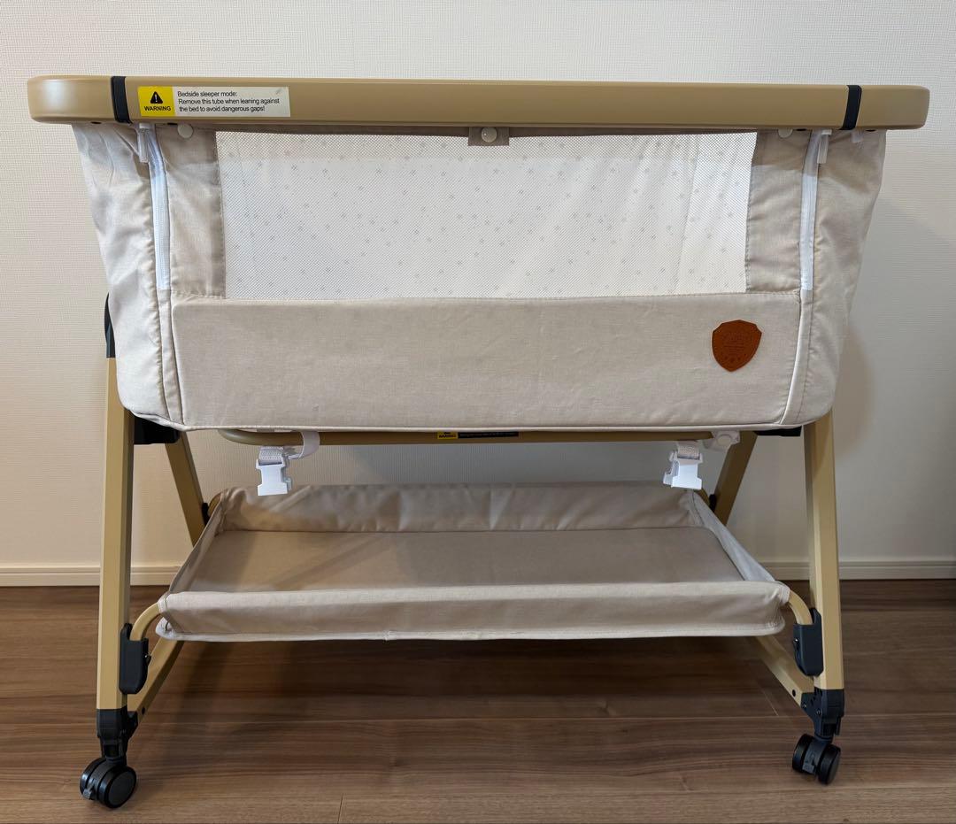 HZDMJ ベビーベッド　カーキ(ベージュ)
