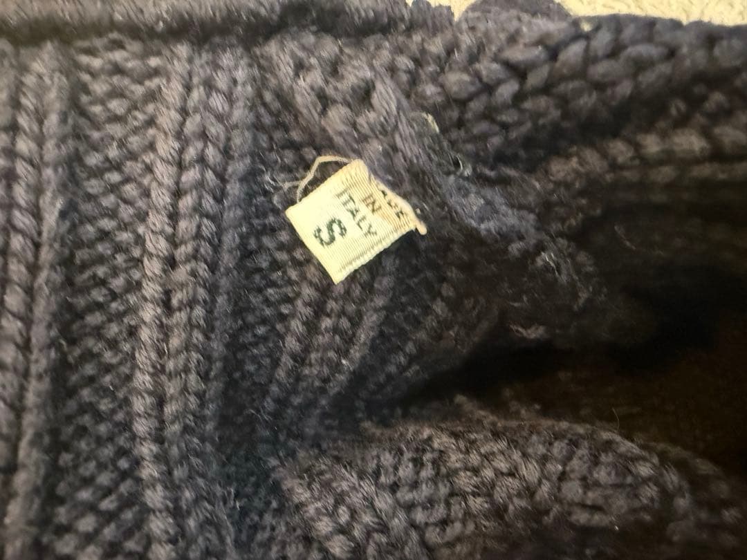 11FW マルジェラドライバーズニット ネイビーSサイズ