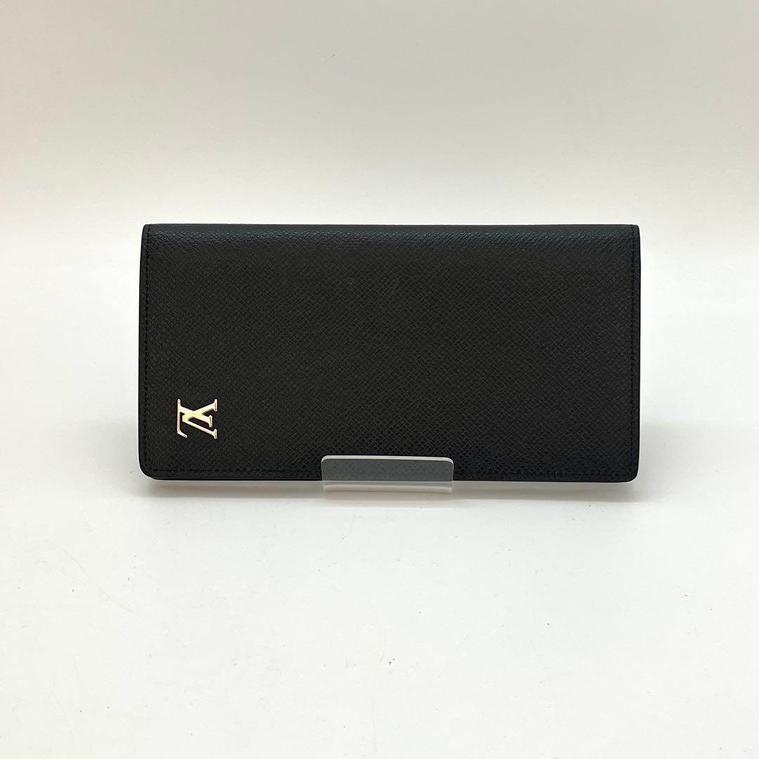 【美品】ポルトフォイユブラザ　メタリック　ブラック　タイガ　長財布　箱保存袋