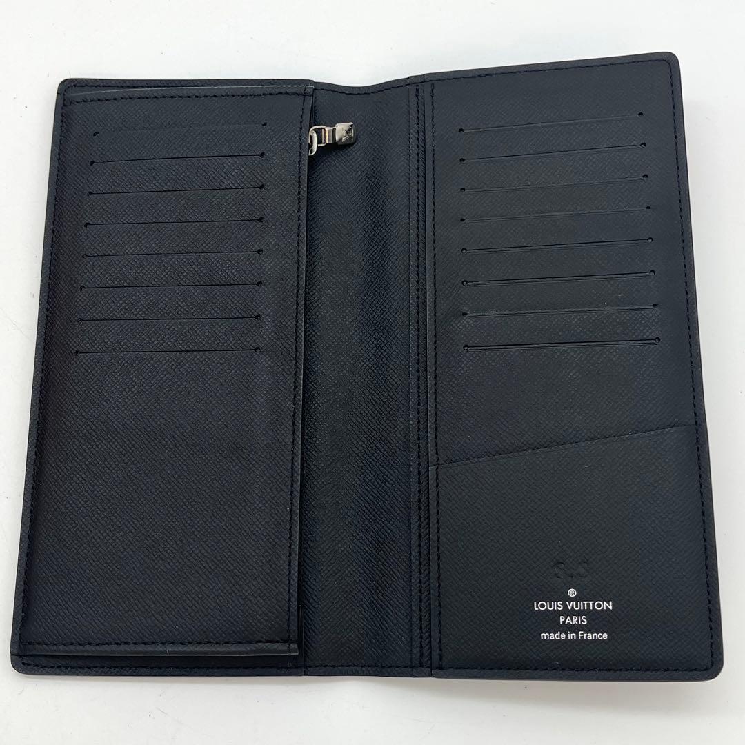 【美品】ポルトフォイユブラザ　メタリック　ブラック　タイガ　長財布　箱保存袋