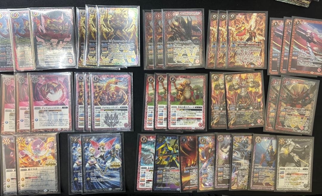 バトスピ プチグロウ 熱契約 GS デッキ 調整パーツ スリーブ付き