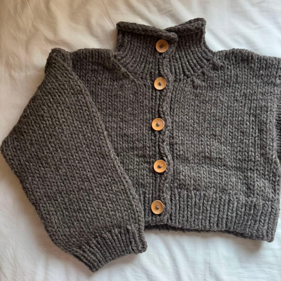 ETRÉ TOKYO/スタンドネックハンドニットカーディガン