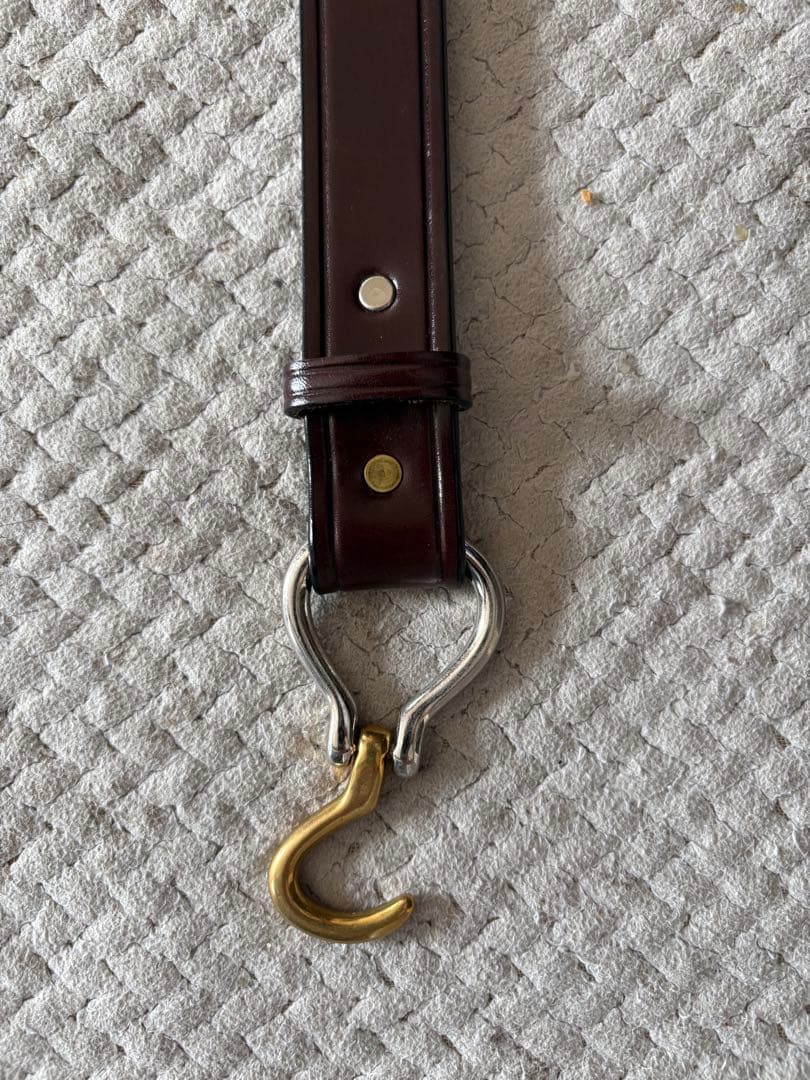 TORY LEATHER フックバックルベルト　32インチ