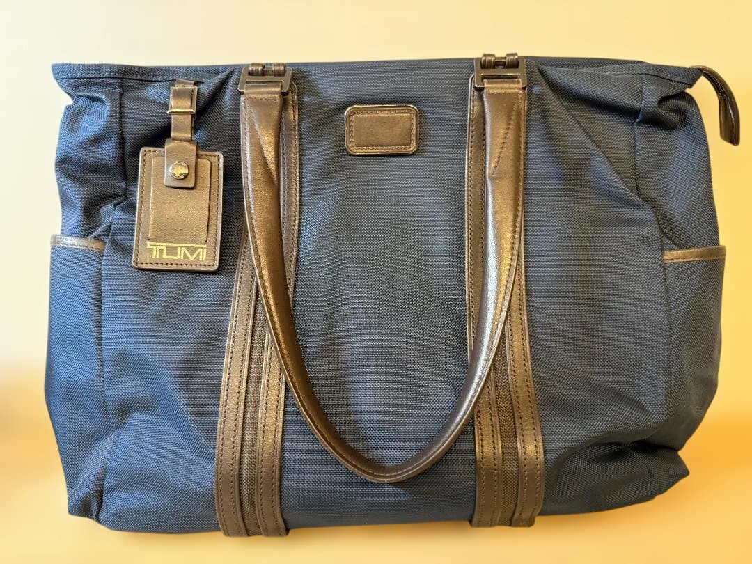 TUMI トートバッグ ネイビー ブラウン