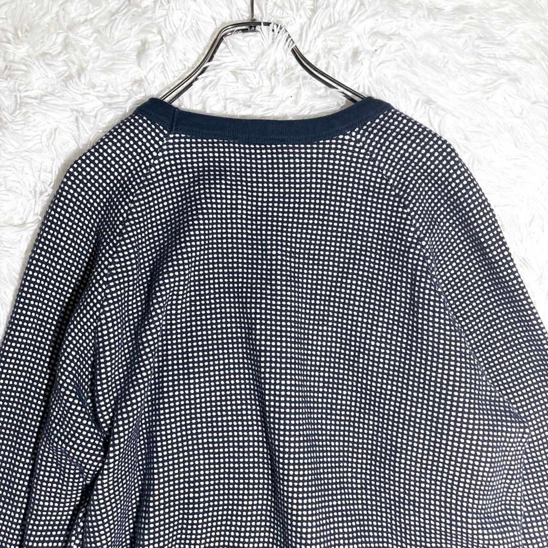 希少 美品 XL メゾンキツネ トリコロールフォックス ドット スウェット 紺