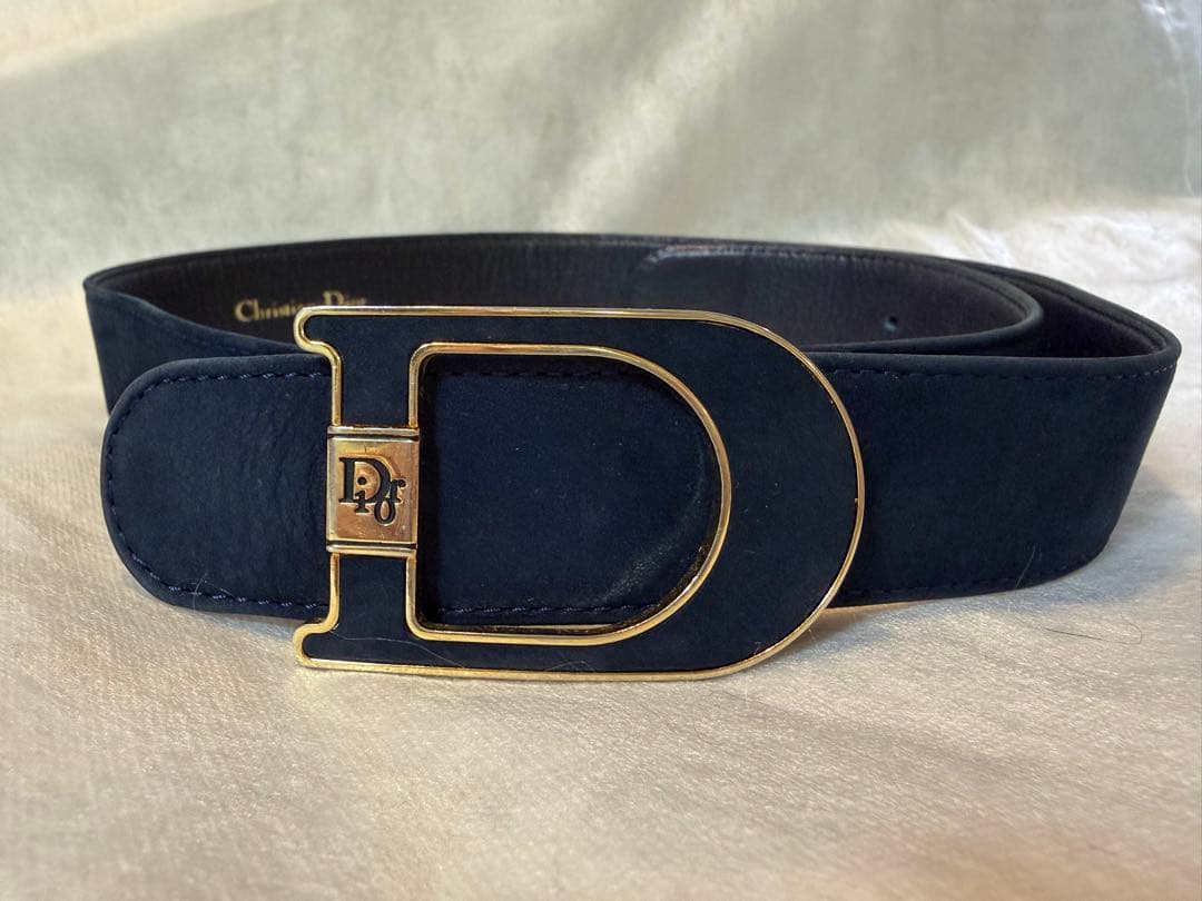 Christian Dior ネイビー ベルト 70