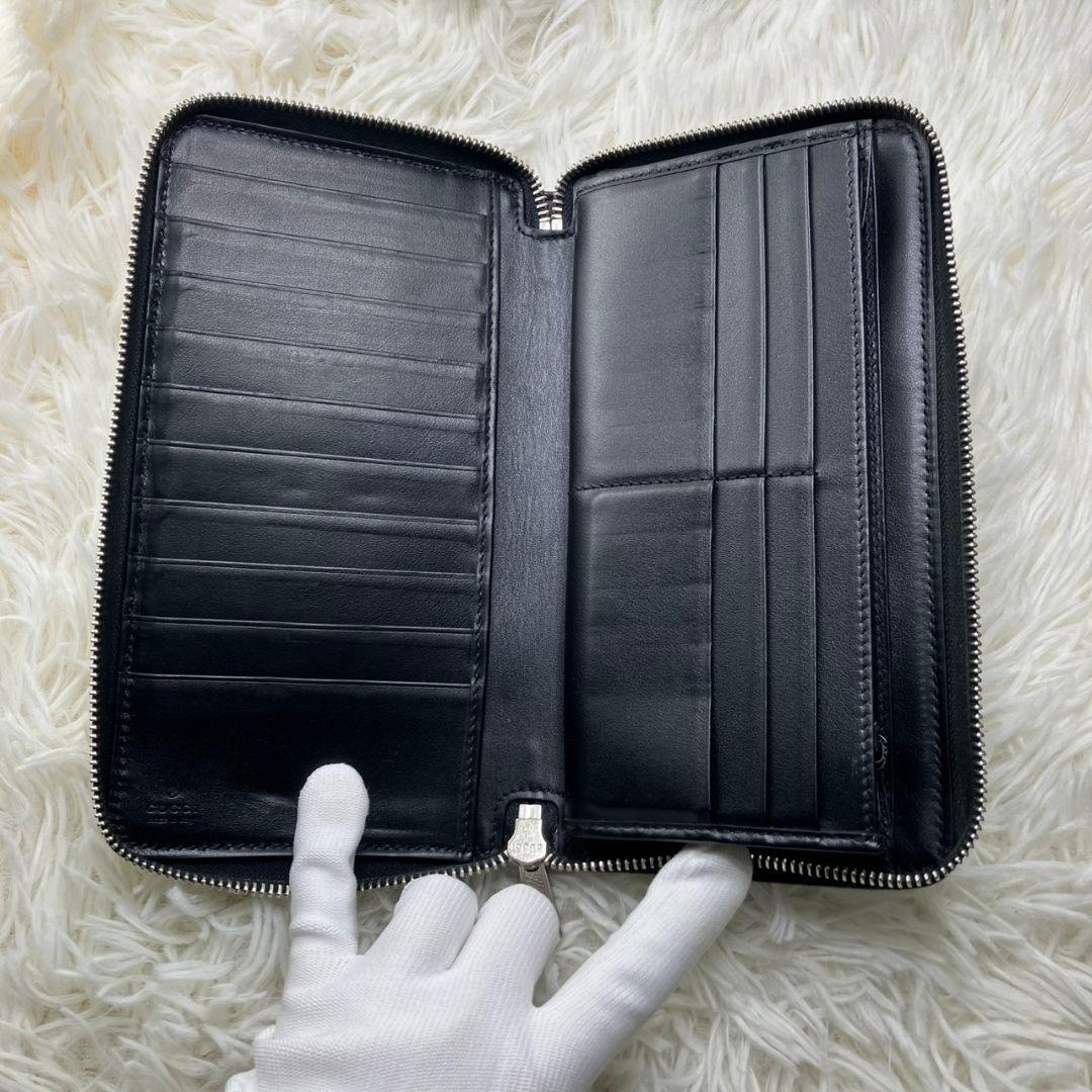✨極美品✨グッチ　長財布　ラウンドファスナー オーガナイザー　黒